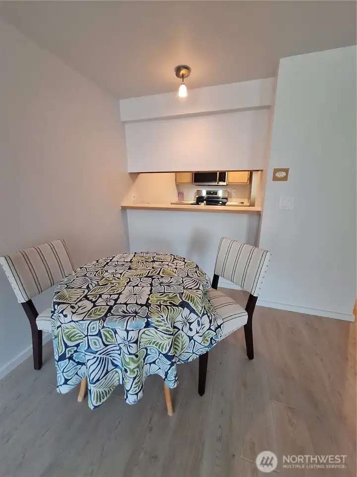 Dining Area with Breakfast Bar to kitchen