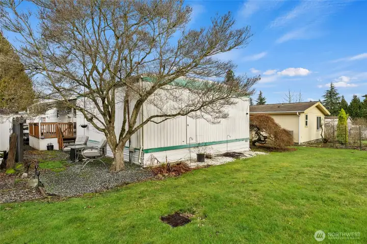 This common area is what you'll view off your back porch and outdoor sitting area.