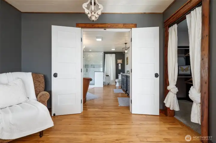 Doors to Primary Suite Bathroom
