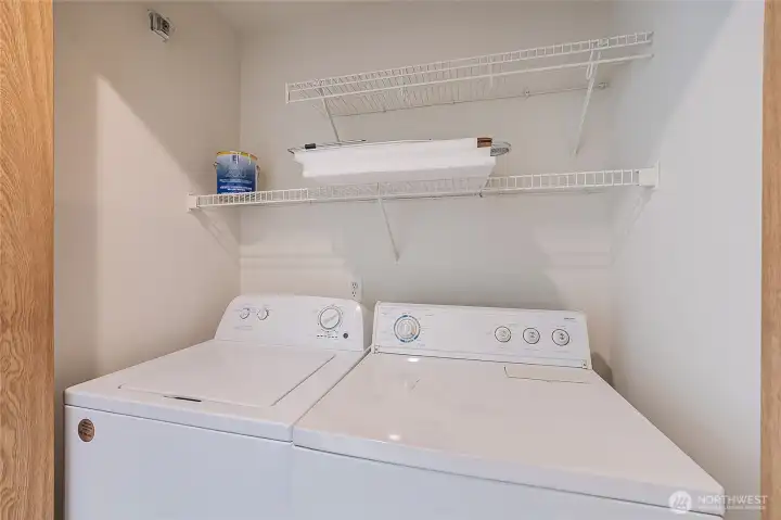 Full size Washer Dryer Included.