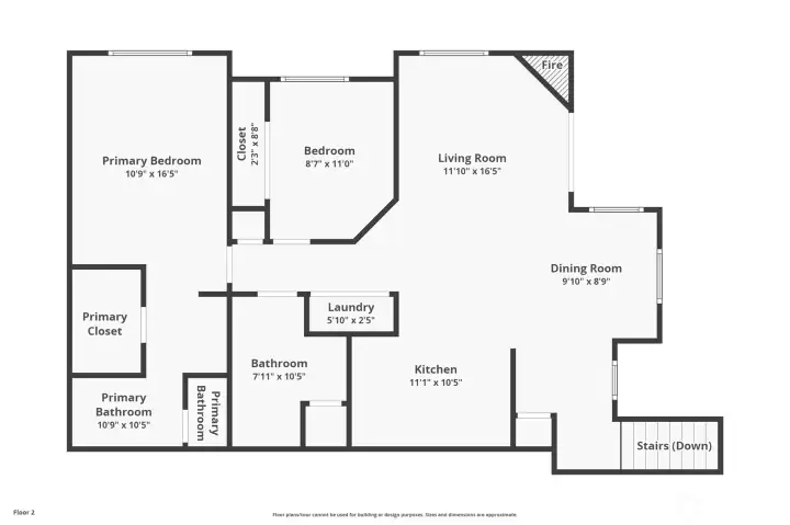 Upstairs is the living space