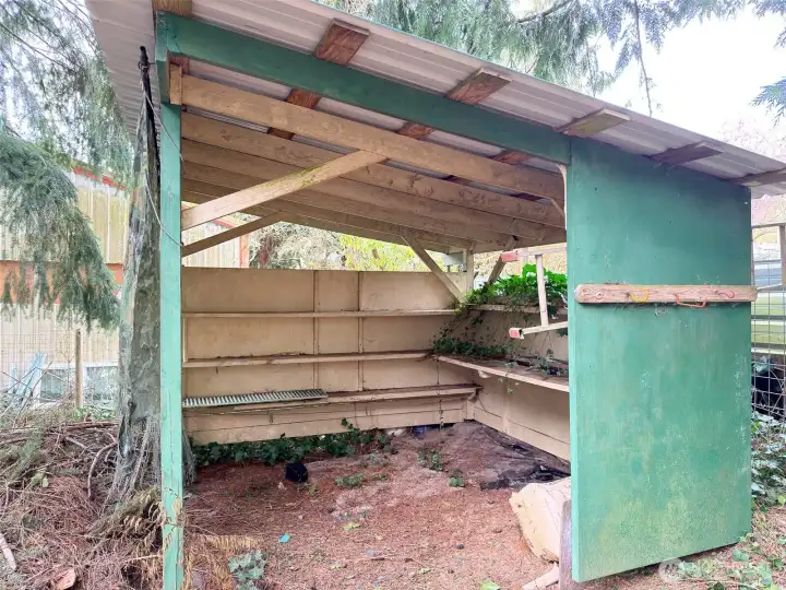 Open shed in the back corner of the property.