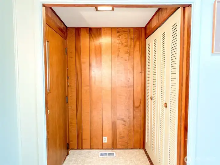 Front door with convenient large front closet.