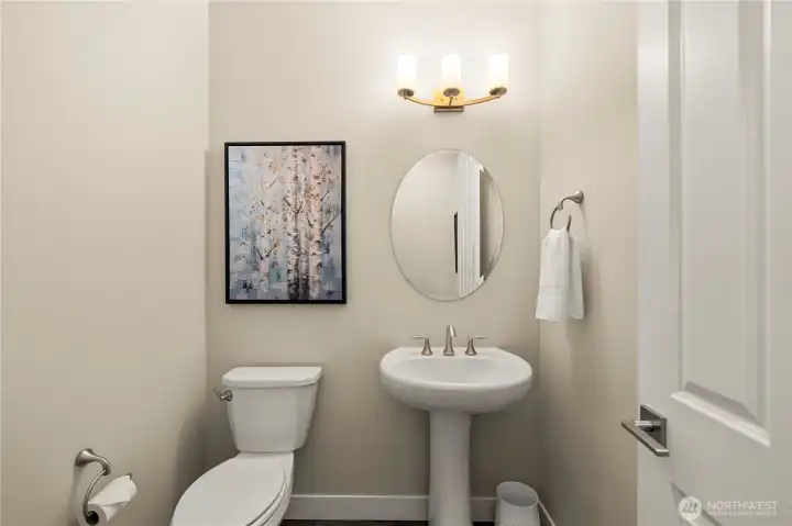 Stylish powder room.