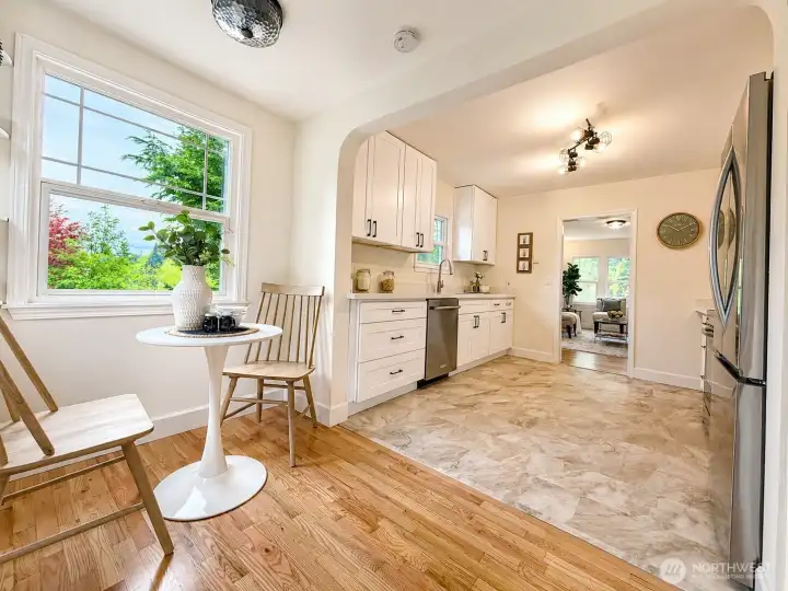 Kitchen and dining area