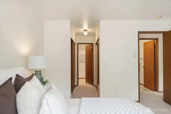 On the way to your ensuite bathroom you'll love the two large closets