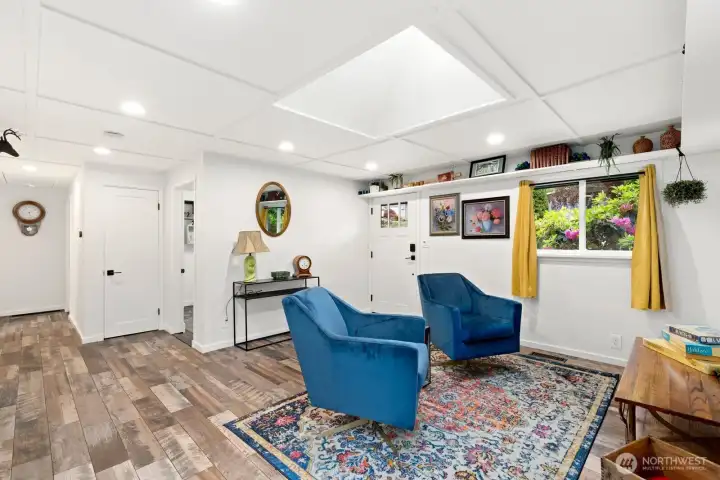 Bedrooms, bathroom and storage space are down the hallway.