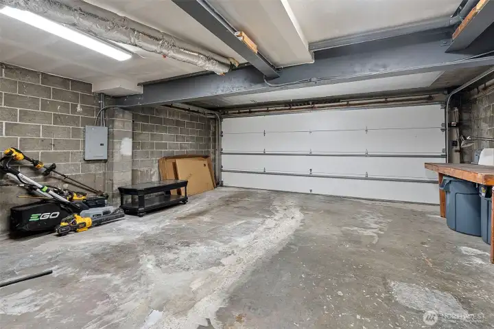 An attached garage . . . An attached garage . . .