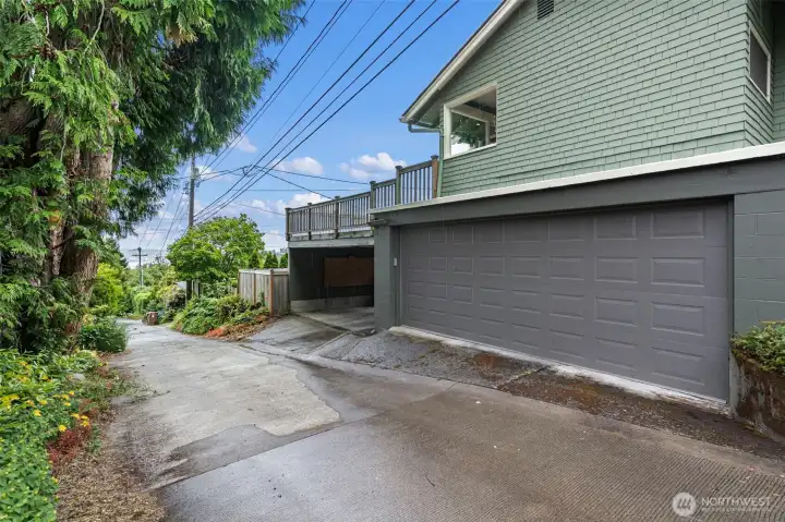 . . .with alley entrance. . . .with alley entrance.