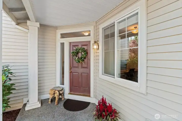 Enjoy a covered porch to your front door. Enjoy a covered porch to your front door.