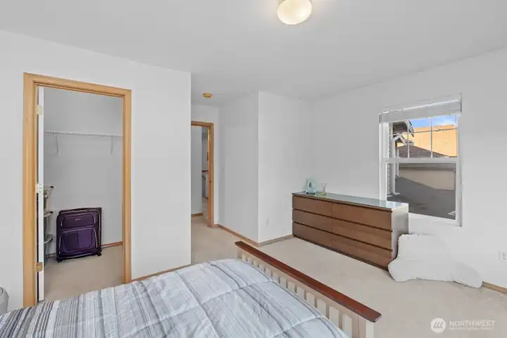 Walk-in closet in this secondary bedroom. Walk-in closet in this secondary bedroom.