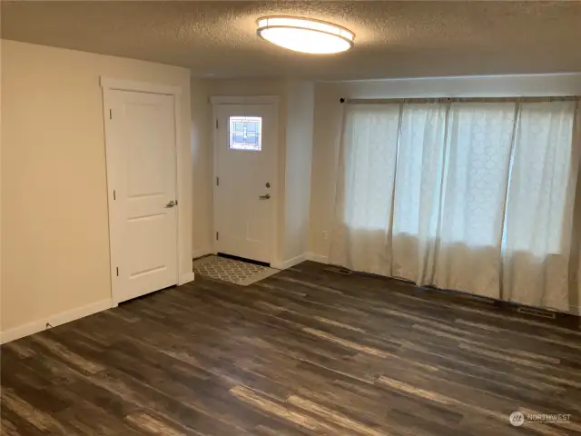 Front entry into living room