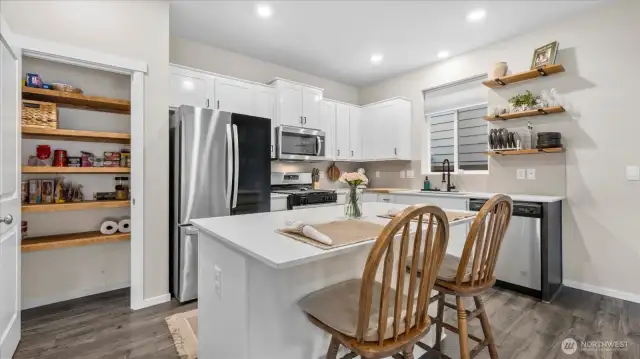 Beautiful kitchen with pantry.