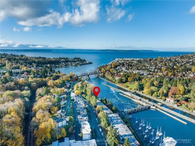 Use the footbridge at the Ballard locks for quick access to Ballard.