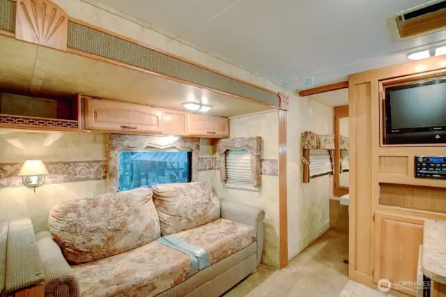 Living room and additional sleeping area