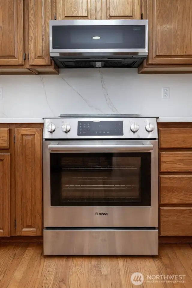 New stainless steel appliances