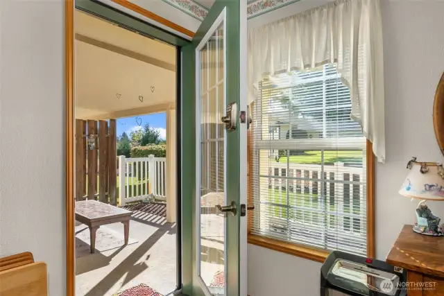 Door to patio...