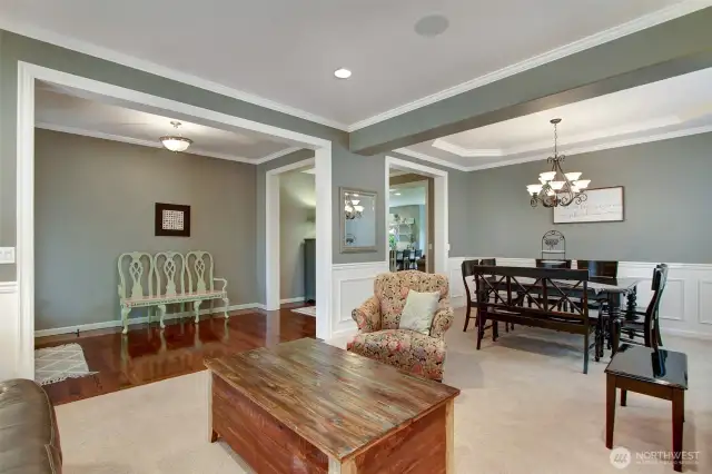 Living room and formal dining room.