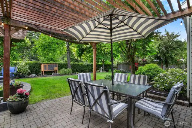 Large backyard patio