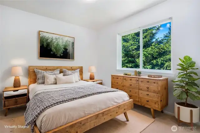 Virtually staged bedroom
