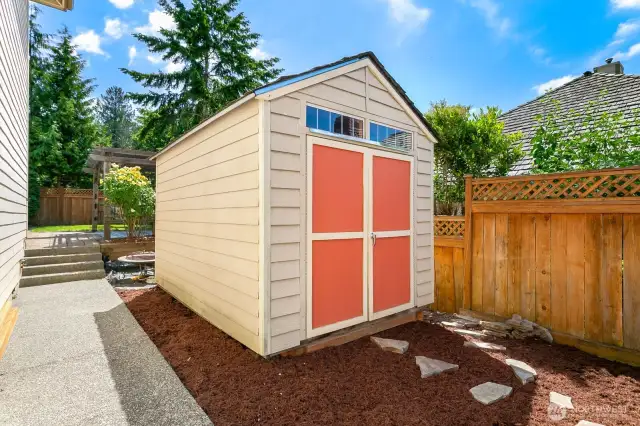 Large outdoor shed for added storage