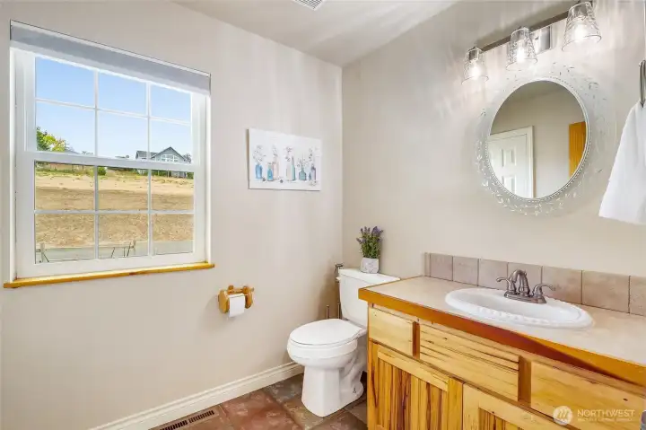 1/2 bath downstairs.