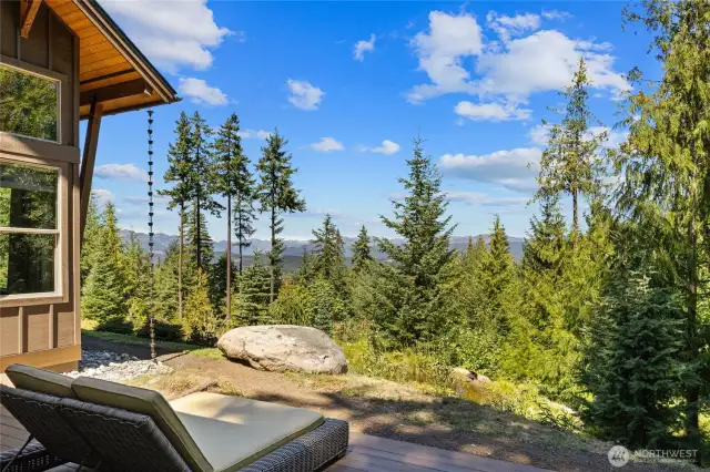 The secluded patio off the primary suite.