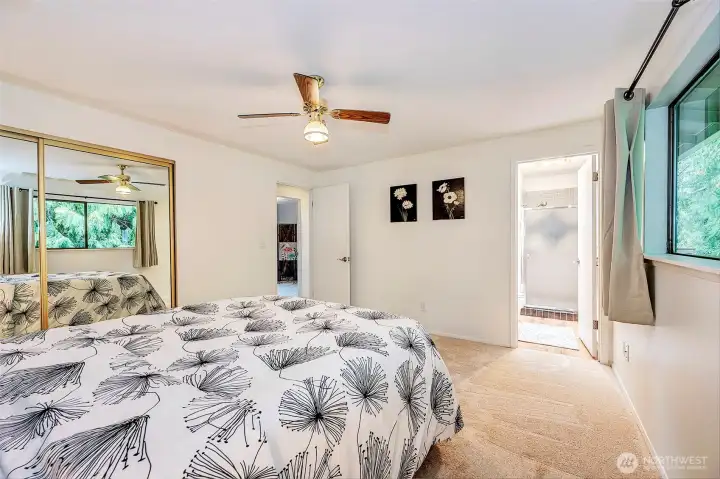 Another View Of Primary Bedroom w/Mirrored Closets.