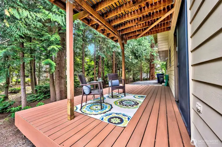 Another Large Deck Off The Downstairs Family Room. Super Private Backyard.
