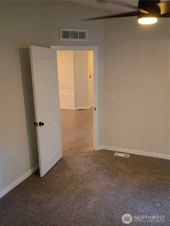 Master opposite other rooms