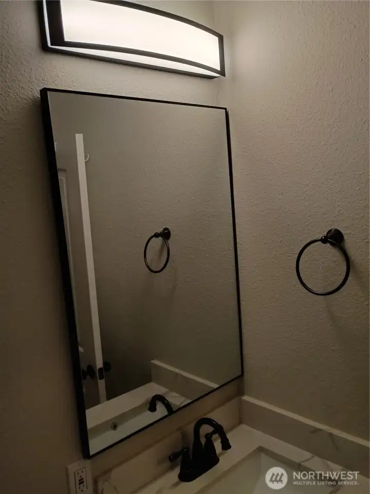 Modern mirror and light