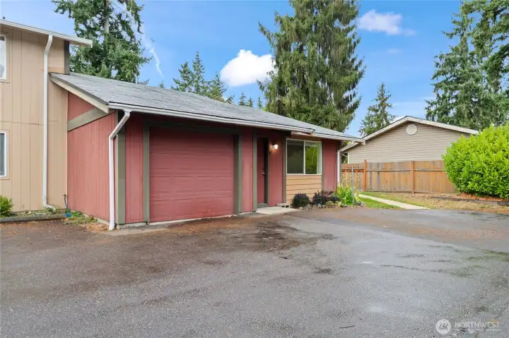 One parking in front garage