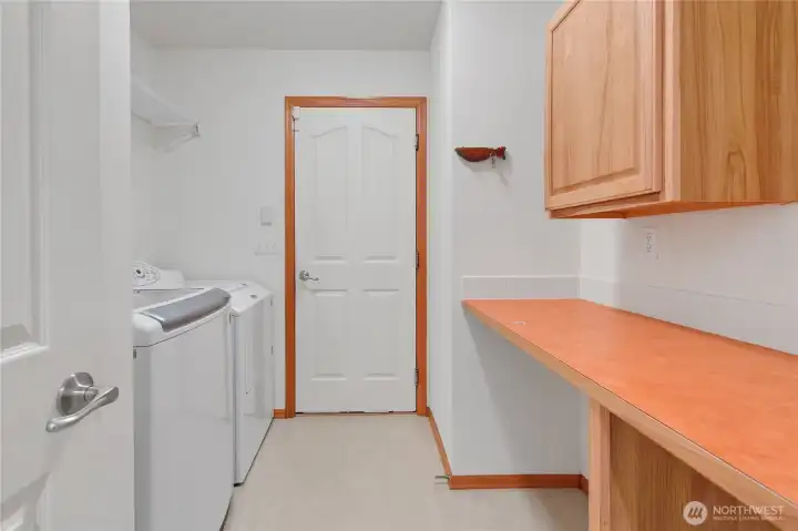 Large Laundry Room With Folding Counter For Laundry