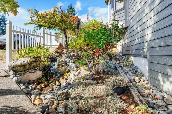 Water Feature on Side of Home.