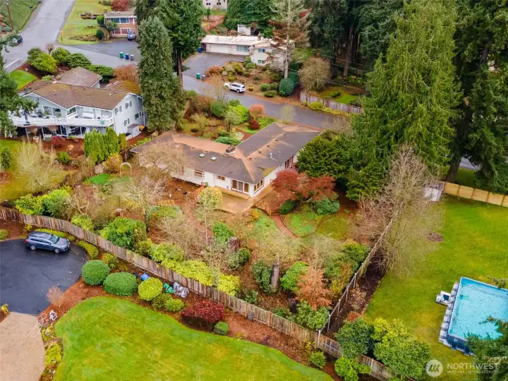 This wonderful home sits on just shy of a half-acre lot.