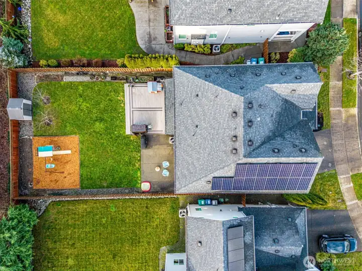 Moss free, well maintained roof and solar panels