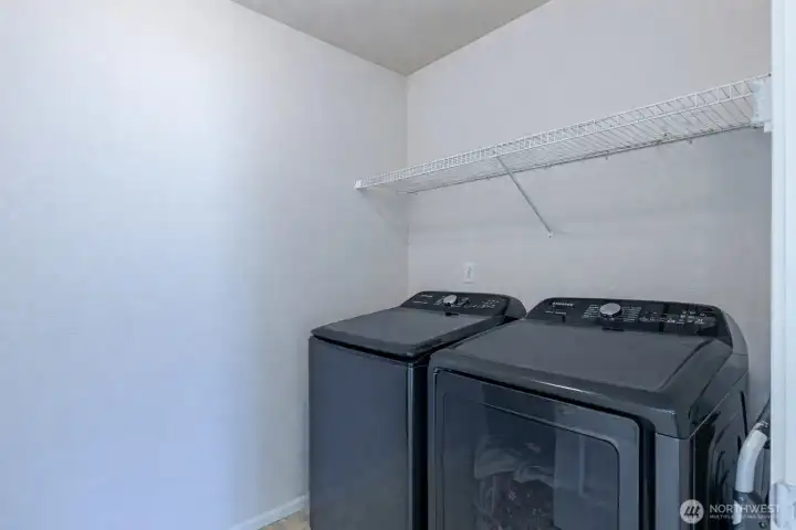 Included extra large capacity washer and dryer.