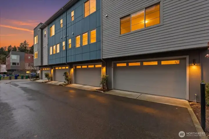 2 Car Garage with EV Charging Available