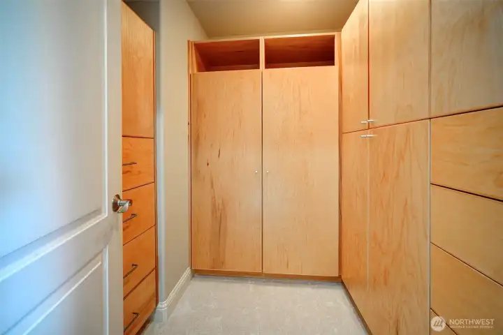 Two, beautiful, large walk-in closest in the primary.