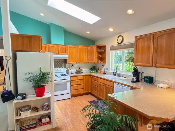 Generous kitchen.