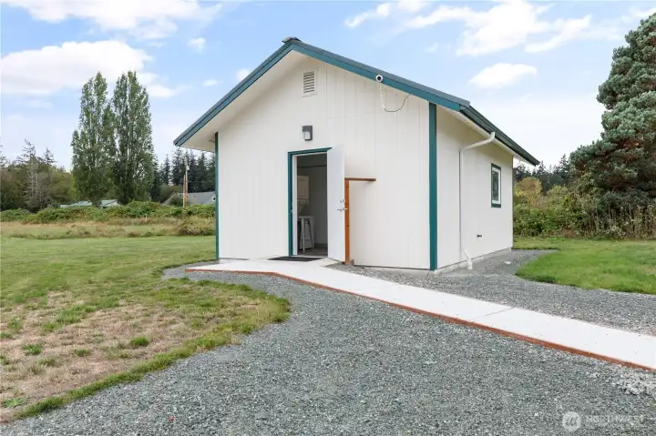 Support building includes restroom, laundry hookups, and kitchenette space Support building includes restroom, laundry hookups, and kitchenette space