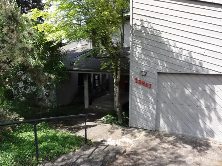 Home sits off road for additional privacy.
