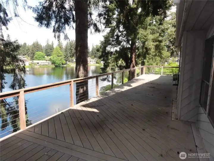 Huge deck on main and bedroom levels.