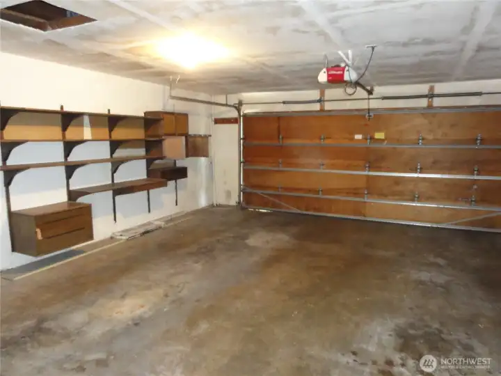 Interior of garage.