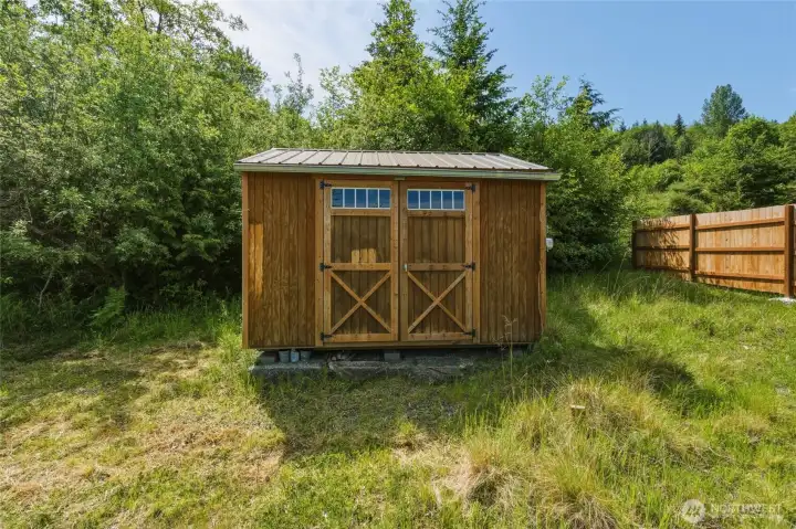 Shed on property with temp electric service Shed on property with temp electric service