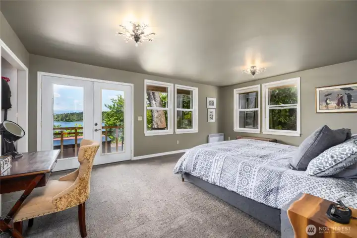 The primary suite includes two closets.