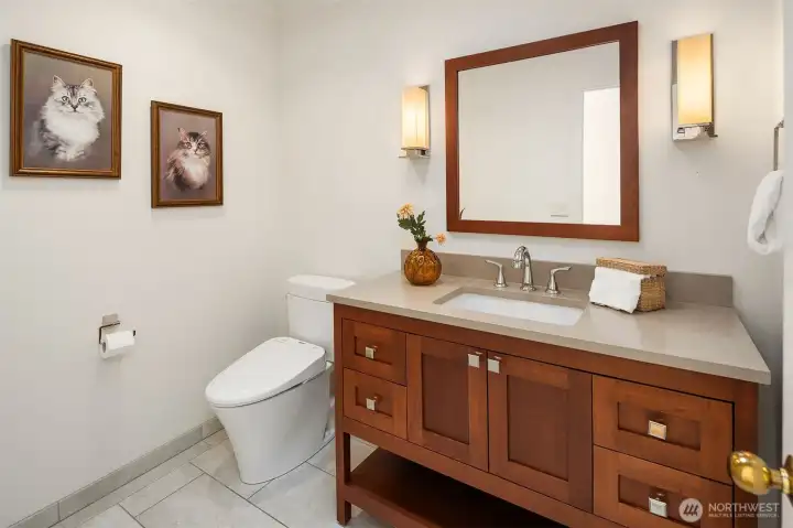 Powder bath on main level