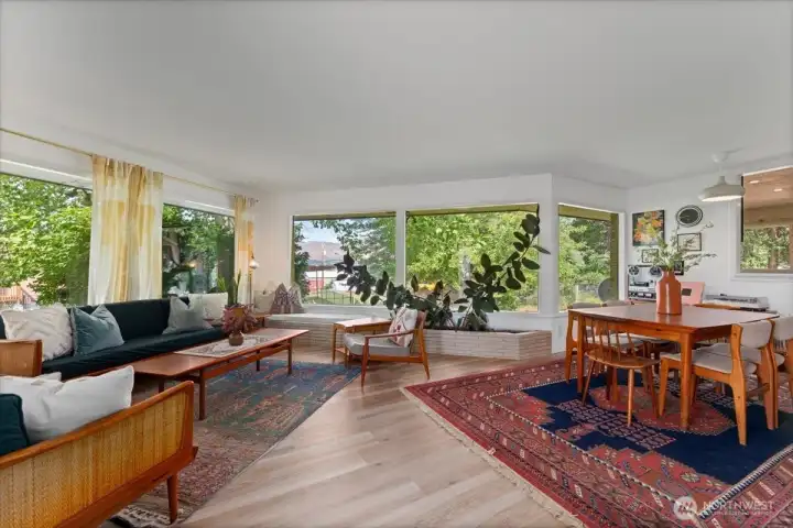 Open living room with natural light Open living room with natural light