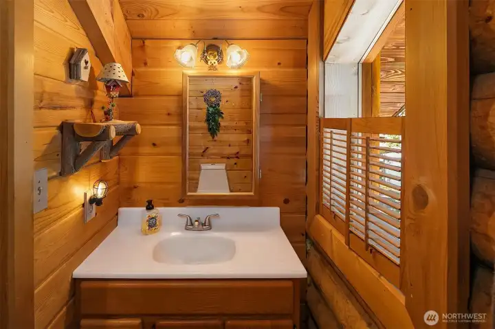 Half bath upstairs bedroom loft area