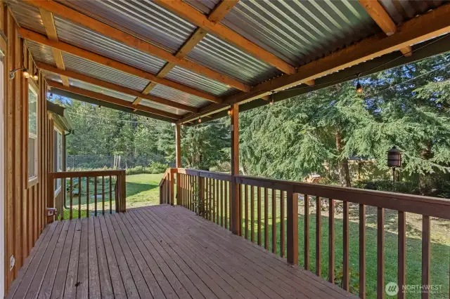 Large entertaining covered porch